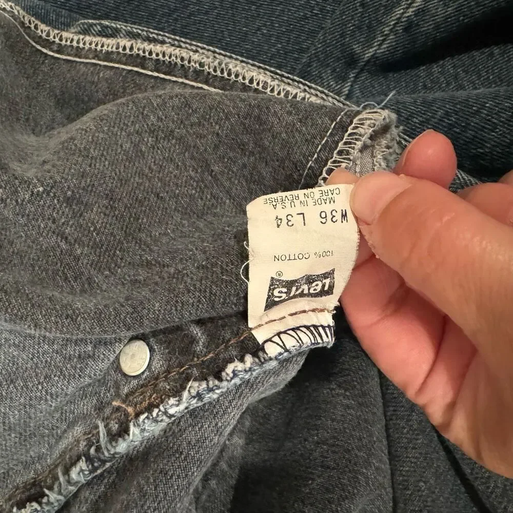 Vintage 90s Levi’s Silvertab Straight & Narrow Leg Jeans 36/34 - Picture 4 of 12